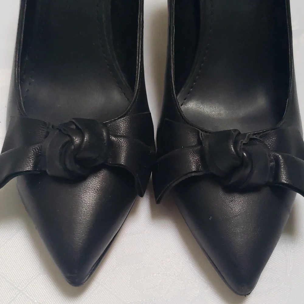 NWOT Marc Fisher leahter upper shell heel pumps shoes 6M - Picture 7 of 10